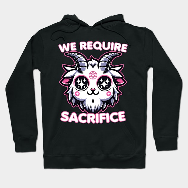 Cute Kawaii Style Baphomet We Require Sacrifice Baphomet Hoodie by Swagazon